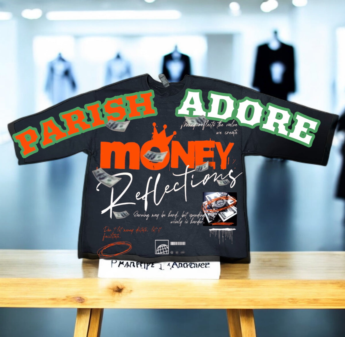 PA Time Is Money Mid-Length Oversized Tee's