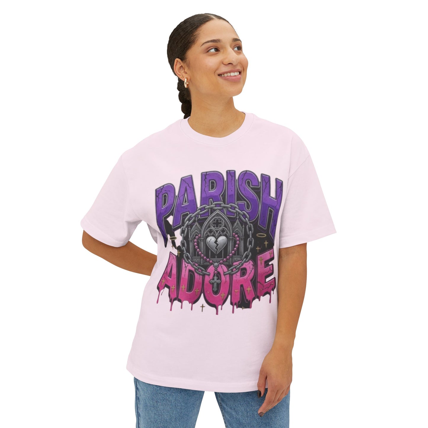 PA Love Conquers Oversized Boxy Tee