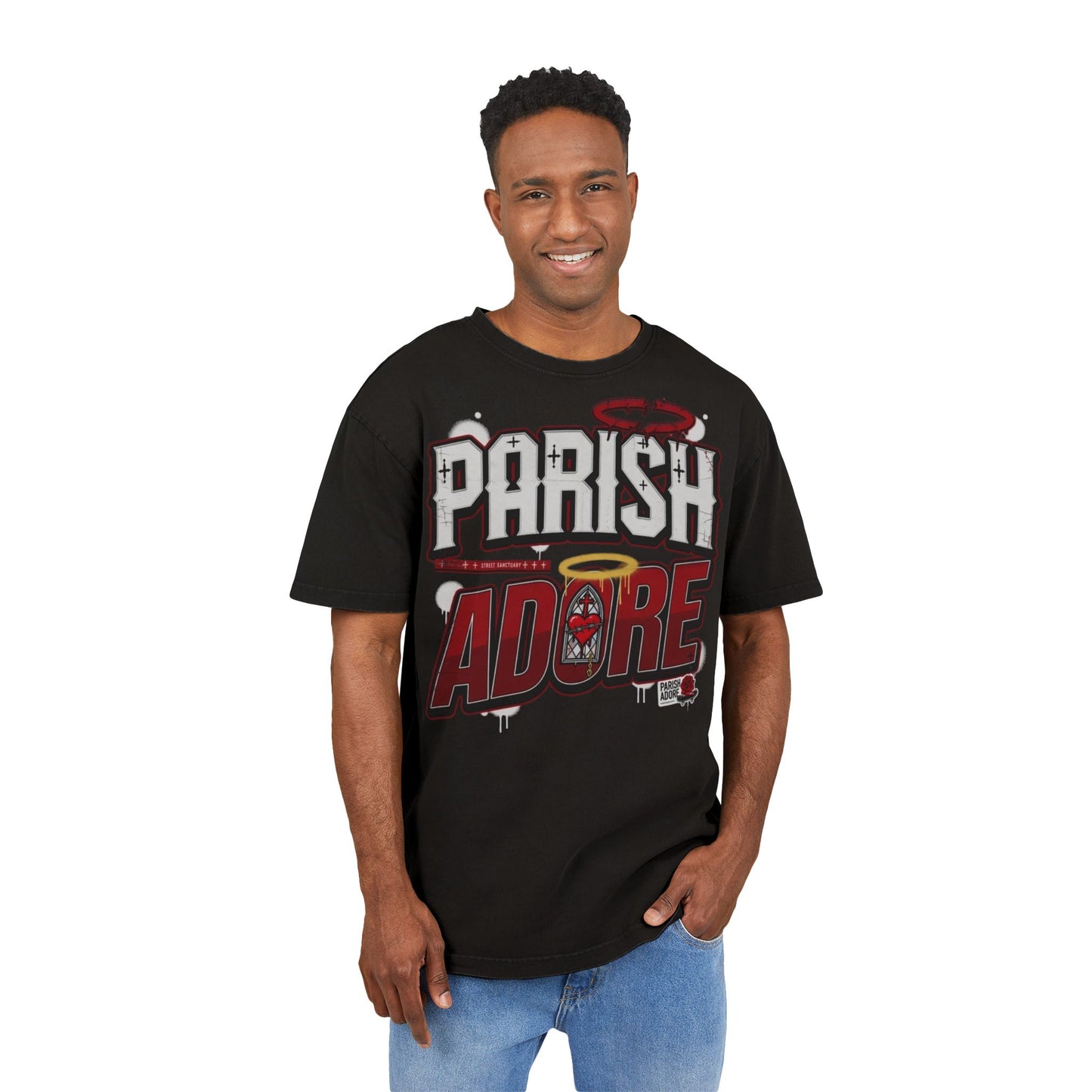 PA Men's Street Sanctuary Acid Washed Heavy Oversize Tee