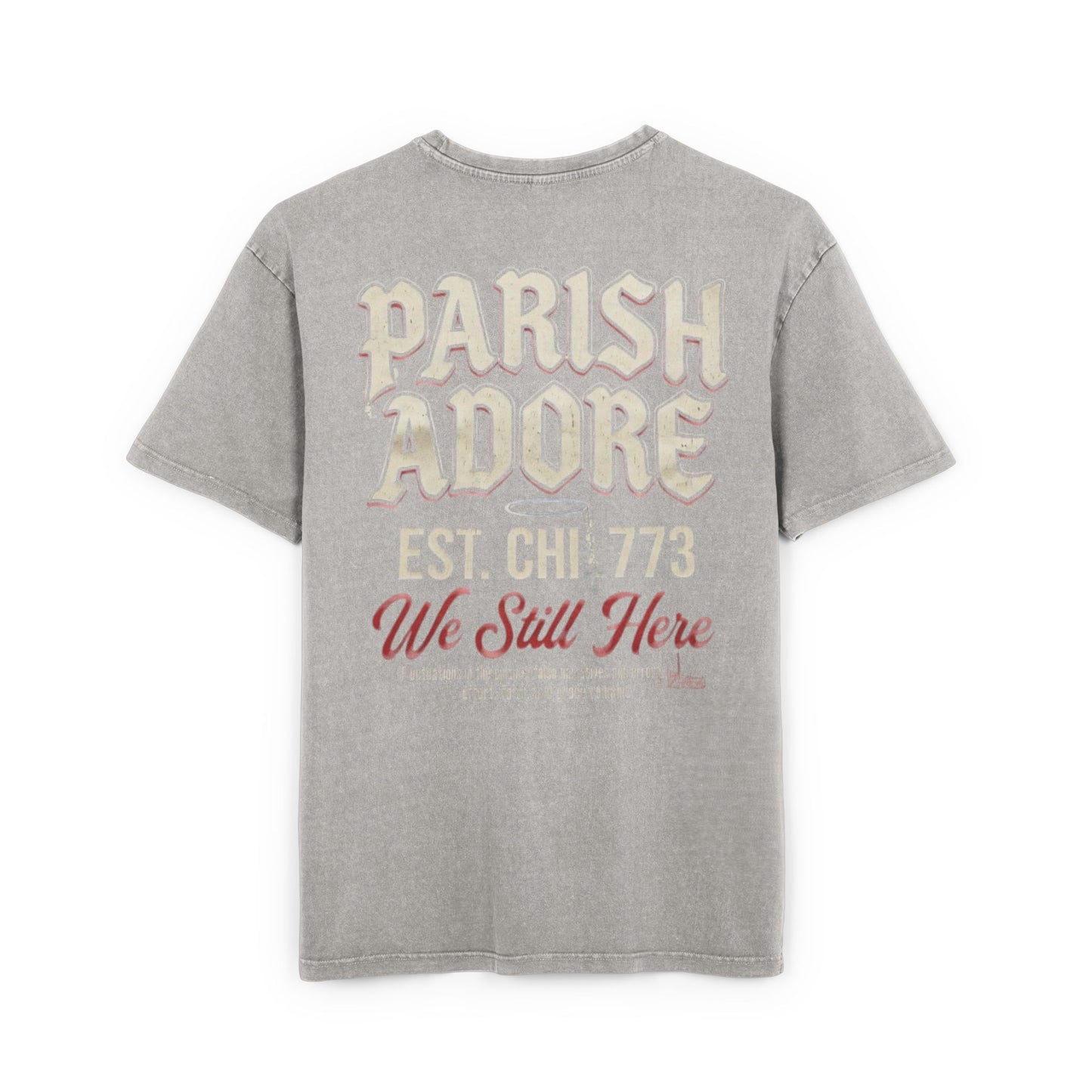 PA We Still Here Men's Acid Washed Heavy Oversize Tee
