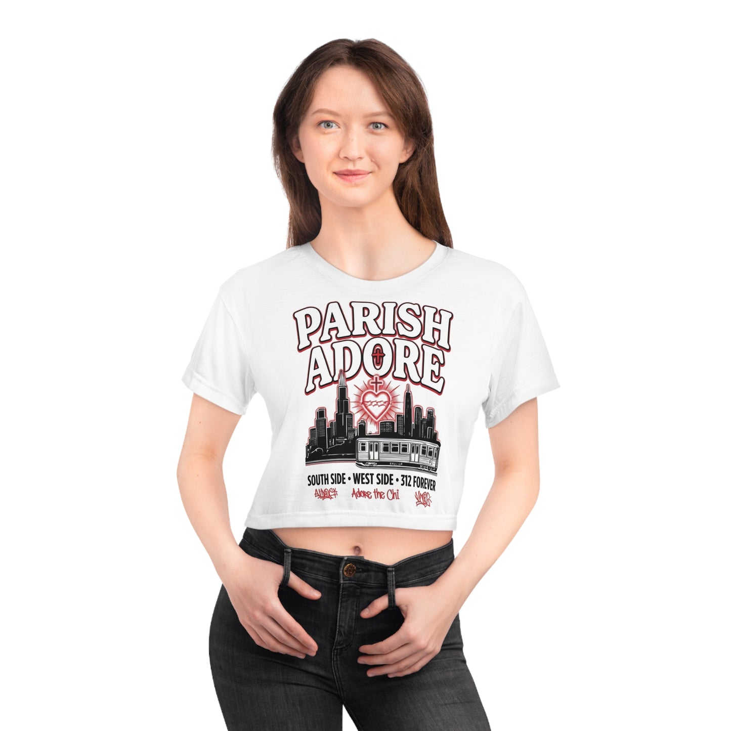 PA Adore The Chi Ladies Crop Tee