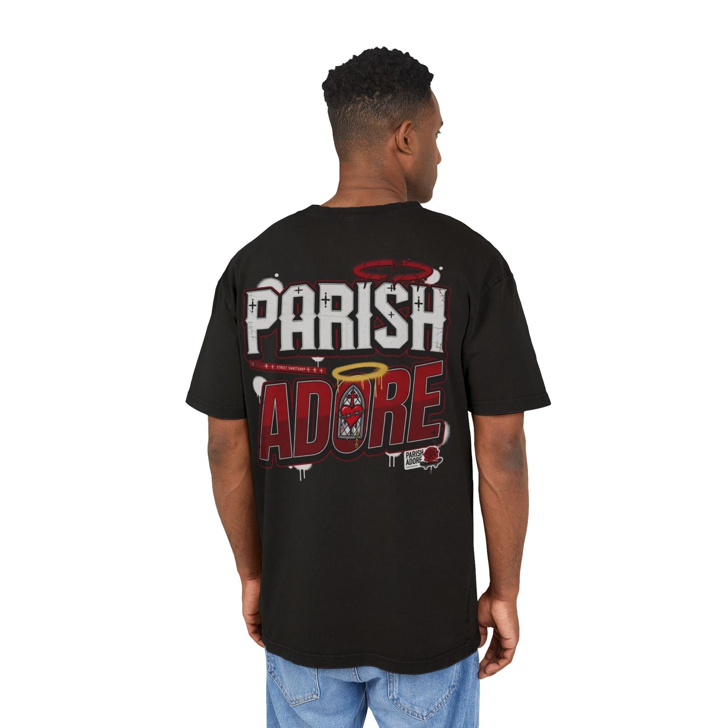 PA Men's Street Sanctuary Acid Washed Heavy Oversize Tee