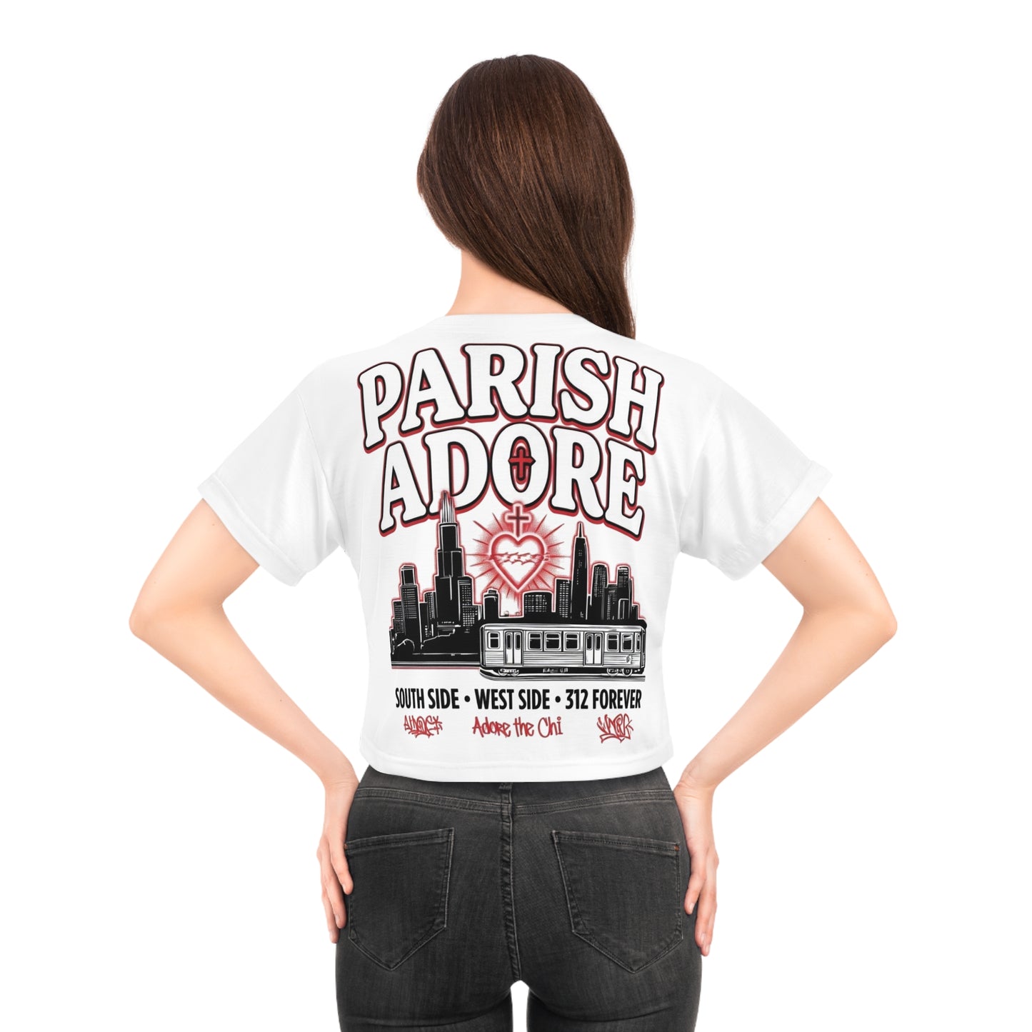 PA Adore The Chi Ladies Crop Tee