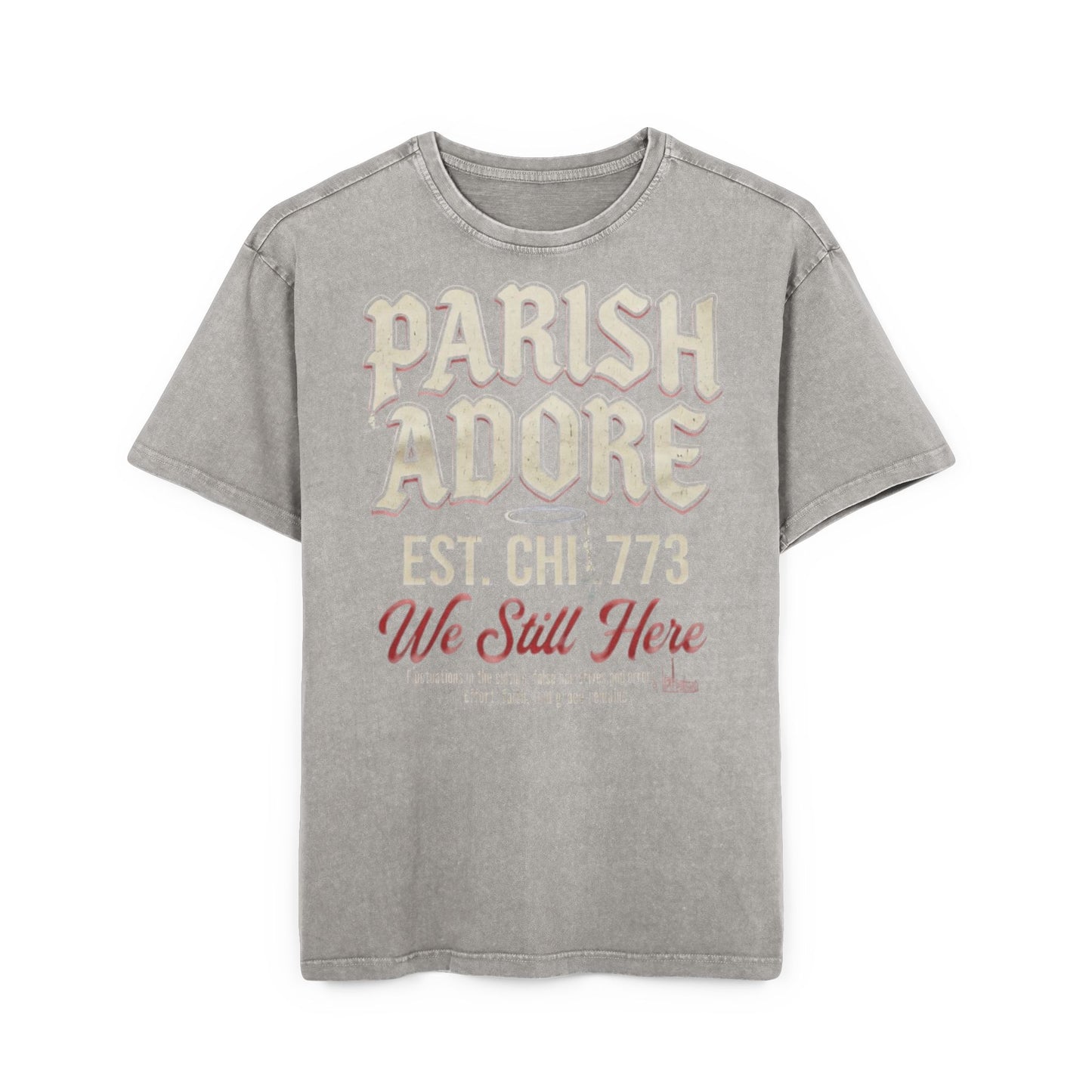 PA We Still Here Men's Acid Washed Heavy Oversize Tee