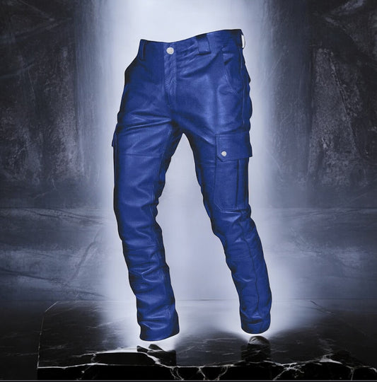 PA ens Faux Leather Pants Goth Retro Tapered Trousers