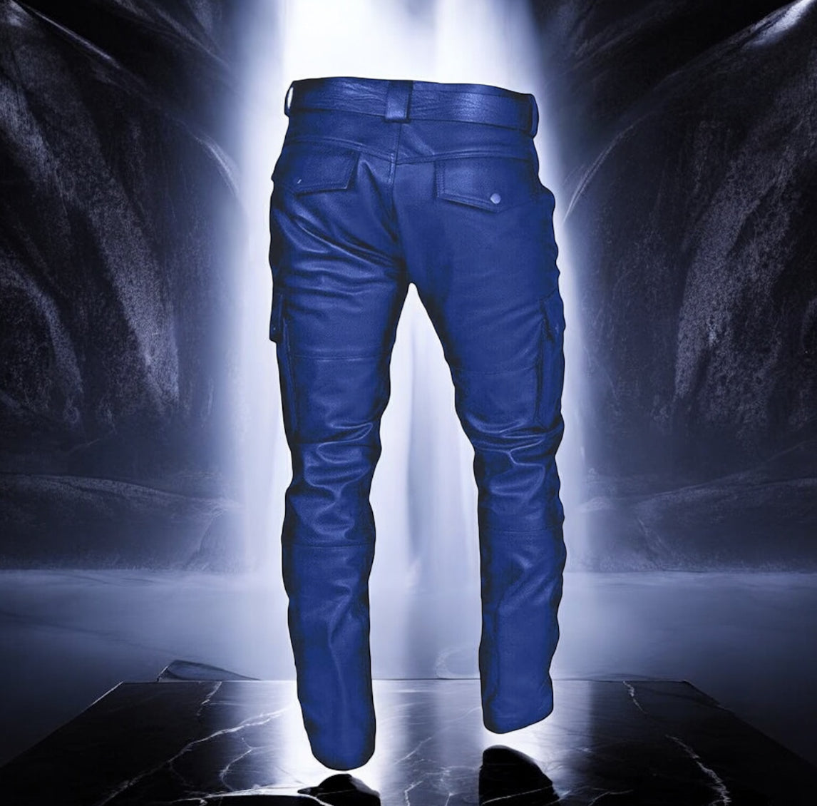 PA ens Faux Leather Pants Goth Retro Tapered Trousers