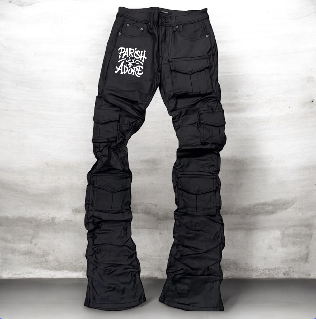 BLACK PA STACKED JEANS